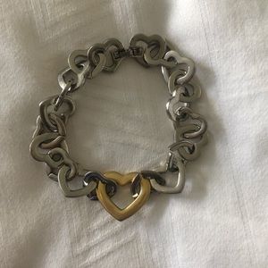Heart linked bracelet